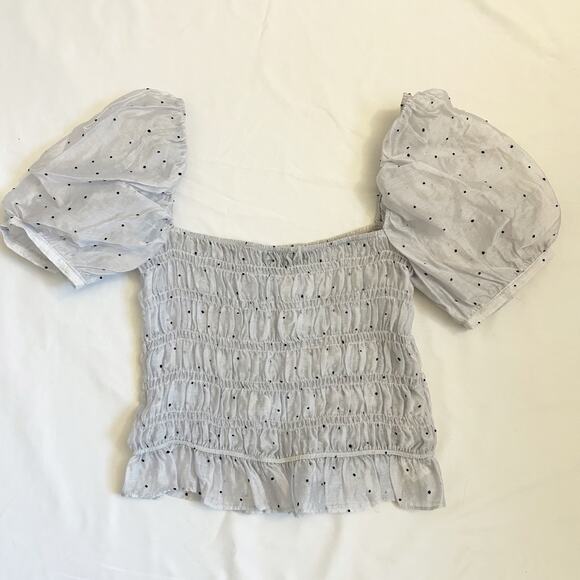 Polka-dot Short Sleeve Blouse - Picture 1 of 5